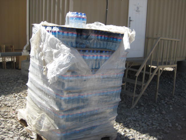 Bottled water, FOB Lightning, Gardez, Afghanistan.