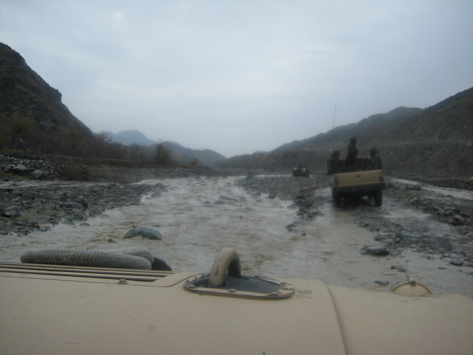 On the wadi road to Spera, Khost province, Afghanistan, January 2009.